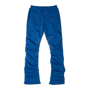 Pantalones de hombre lavados hechos a medida de estilo único 2025 pantalones de chándal apilados con logotipo personalizado para hombre - Product Image 1