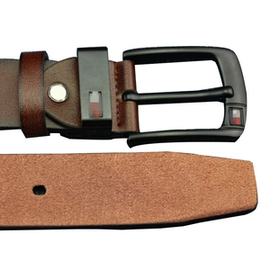 Ceinture formelle en cuir véritable rétro pour homme GENTS GARB avec boucle à ardillon en alliage, nouveau style explosif pour les fêtes - Product Image 5