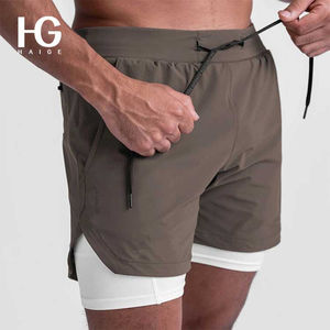 promotionCustomize Men's 2 In 1 Running Sweat <b>Shorts</b> Workout Athletic Training Gym Outdoor Sports <b>Shorts</b> With <b>Zip</b> <b>Pockets</b> - Product Image 6