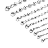 Vente en gros JR Brand JR-chain Collier à chaîne de perles boule en acier inoxydable-Livraison rapide