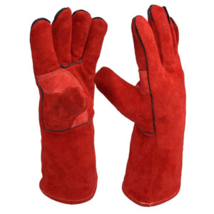 Gants de soudage en cuir de vachette respirant résistant à la chaleur et au feu équipement de sécurité de Protection des mains résistant aux étincelles pour le soudage Mig - Product Image 4