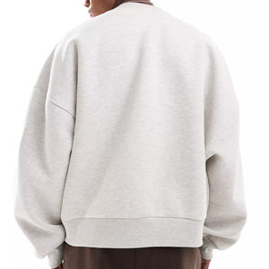 Sudadera de cuello redondo para hombre de alta calidad, jersey de manga larga, forro polar suave y fino, Material de algodón, tallas de temporada de invierno - Product Image 3