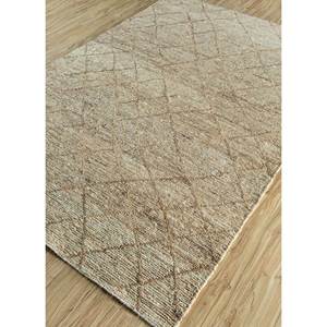Alfombras de Yute y Cáñamo Anudadas a Mano Hula Ivory PKHM-89 con Patrón Geométrico para Uso Doméstico - Product Image 2