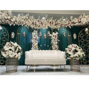 Pared de velas de Metal de estilo único para bodas Paredes de velas de Metal de alta calidad para boda Paredes de velas brillantes para escenario de boda - Product Image 1