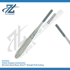 MCINDOE Râpe Nasel 18cm/7 "Droite Traction-Coupe Haute Qualité Chirurgie Plastique Base Instrument Chirurgical Fabricant Pakistan - Product Image 2