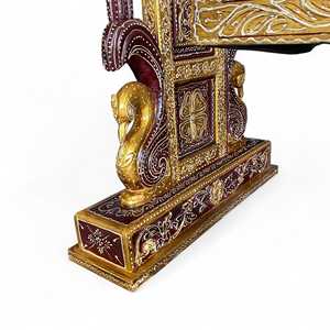 Silla Columpio Tradicional de Madera, Muebles Cómodos para Exteriores, para Jardín o Sala de Estar, Diseño Pintado - Product Image 5