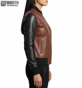 Chaquetas de cuero de moda para mujer de diseño personalizado de alta calidad a la venta chaqueta de cuero transpirable a precio barato para mujer cuero personalizado - Product Image 5