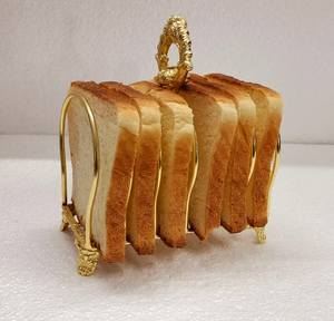 Support à pain en fil métallique fait main, design élégant, pour petit-déjeuner, accessoires de cuisine, rangement domestique, organiseur de toasts - Product Image 5