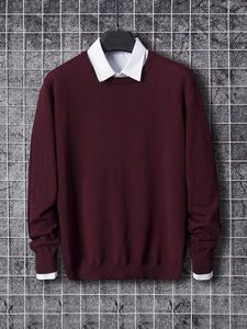 Pull en laine mélangée tricoté ouvert respirant à rayures imprimées Suprex Enterprises 2026 pour homme, manches longues, col rond, décontracté - Product Image 5