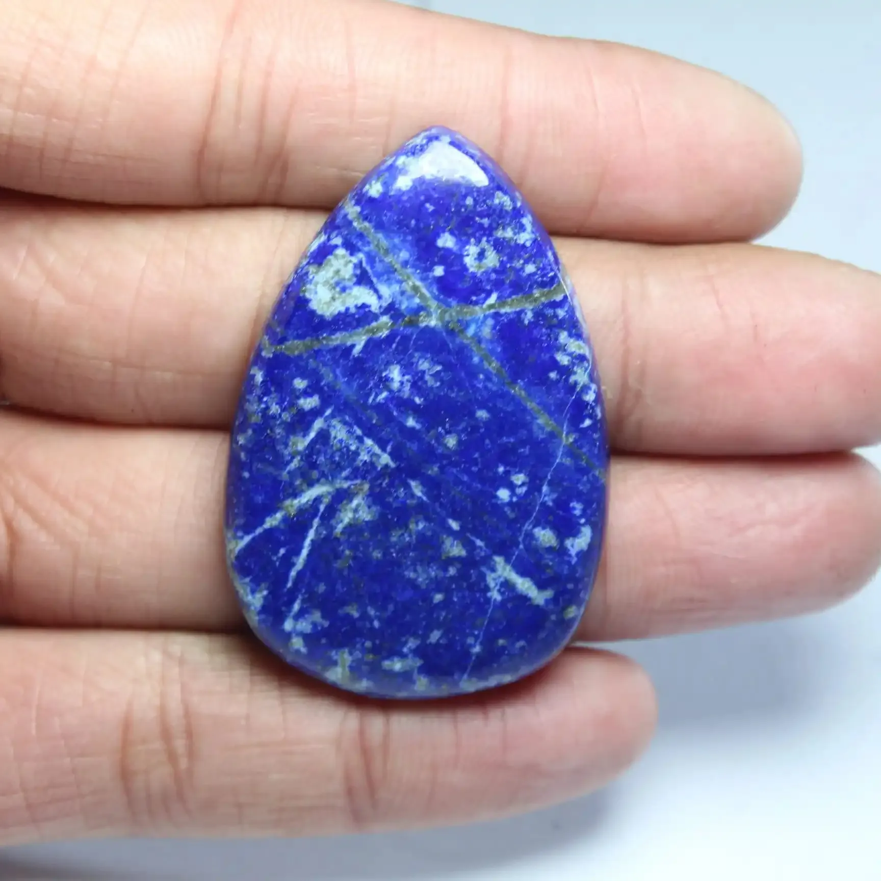 Cabujón de lapislázuli, piedras preciosas sueltas, aspecto impresionante y Gema de calidad Wow para la fabricación de joyas, piedra azul y oro de bolsillo, gemas Wow de 67ct