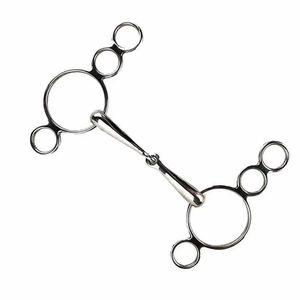 Adjustable continental <b>gag</b> <b>bit</b> with loose ring magennis snaffle design for horse riding training control - Product Image 4