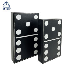 D6 5008 Juego de azulejos de dominó con caja de tapa estilo dominó única para entretenimiento - Product Image 1