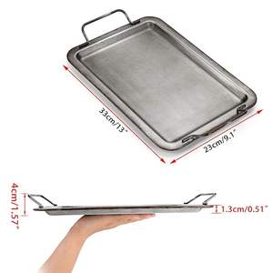 Plateau de service en métal martelé élégant, une belle addition à votre décoration de cuisine pour la table basse et la décoration de la maison en vente à l'exportation - Product Image 6