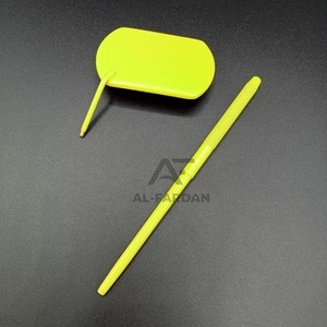 Miroir à cils carré AL FARDAN Instruments, manches couleur jaune néon, en acier inoxydable japonais, pour artistes en extensions de cils - Product Image 1