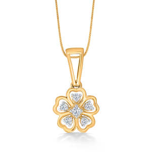 Colgante Floral Symphony de Oro y Diamantes para Mujer - Product Image 2