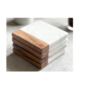 Amazing Designer Wood <b>Marble</b> <b>Coaster</b>-Custom Sizes Handmade Custom Logo Square Shape Eco-Friendly Country Style 10mm Thick for - Product Image 1