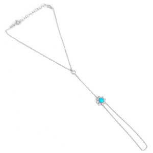 Bracelet de mode Shahmaran en argent sterling 925 avec fleur turquoise - Product Image 1