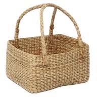Organisateur de couches en jacinthe d'eau tressée à la main, écologique, avec poignées, pour le rangement des articles de nouveau-né, idéal pour la chambre d'enfant et les voyages - Product Image 4