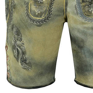 Pantalones Cortos Lederhosen Tradicionales Bávaros para Hombre, Diseño Nuevo 2025/26, 100% Algodón, Color Sólido, Casuales, Venta al Por Mayor - Product Image 5