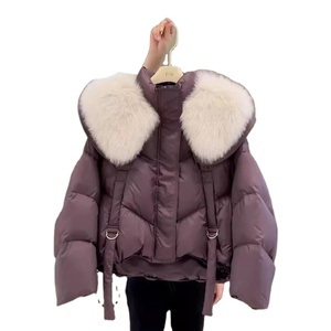 <b>Women's</b> Vintage Short Winter Jacket Fur Collar New Korean Fashion White <b>Parka</b> Outerwear Ladies' Warm Puffer Hoodies Sweatshirts - Product Image 6