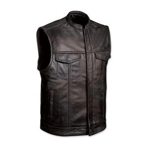 Gilet en cuir pour homme de haute qualité, best-seller professionnel pour l'hiver - Conception personnalisée, respirant, imperméable, coupe-vent, séchage rapide, moto - Product Image 1
