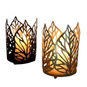 Atractivos Portavelas Votivos de Metal Dorado con Patrón de Corte Láser, Soporte para Velas de Té de Hierro, Hecho a Mano, para Decoración del Hogar, en Oferta - Product Image 3