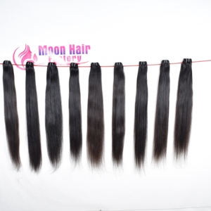 Cheveux indiens naturels de qualité export, 14 pouces, aspect naturel, noir, lisses, doux, soyeux, sans nœuds, pour femmes, disponibles à la vente - Product Image 5
