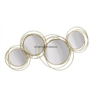 Último patrón, llegada, aspecto llamativo, marco de Metal chapado en oro para un aspecto atractivo, decoración para sala de estar y vestíbulo, espejo de pared - Product Image 1