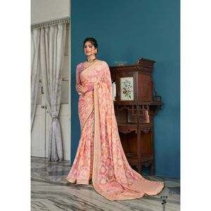 Soporte/Adulto Evergreen Design Recién llegado Fancy Baraso Saree con blusa con encaje de lujo Fabricante DE TRABAJO DE LA India - Product Image 1