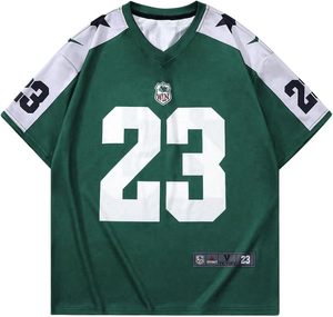 Camiseta de manga corta con gráfico de letras y números para hombre, Camiseta deportiva atlética con cuello en V, ropa de calle - Product Image 1