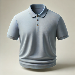 เสื้อยืดลำลองผู้ชายไซส์ใหญ่ ผ้าโพลีเอสเตอร์/คอตตอน แห้งเร็ว เนื้อผ้าถักน้ำหนักเบา ลายพิมพ์โลโก้แบบเรียบหรู - Product Image 3