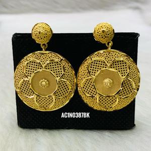 Nouveau style de colliers courts de haute qualité avec boucles d'oreilles et bagues en plaqué or 18 carats bijoux d'un gramme pour femmes - Product Image 2