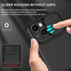 เคส Samsung Galaxy A16 5G แบบมีขาตั้งในตัวพร้อมฝาปิดกล้อง สีดำ - Product Image 4