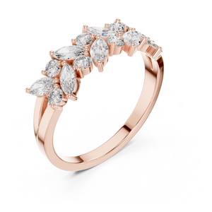 แหวนเพชรทรงกลม14K 18K สำหรับสตรี0.696CT โตเป็นผู้ใหญ่รับรอง IGI เครื่องประดับสำหรับงานแต่งงานที่มีสไตล์ - Product Image 3