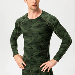 Camisetas de compresión de camuflaje para hombre, camiseta de manga larga para entrenamiento y gimnasio, camiseta para correr, Camisetas interiores de capa Base deportivas de secado rápido - Product Image 3