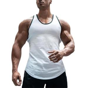 Débardeurs d'été en coton sans manches pour hommes, respirants, vêtements d'entraînement de gymnastique, de musculation, de fitness, tricotés et lavés. - Product Image 2