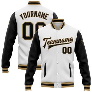 Direct Industry Wholesale Casual Hiver Personnalisé Blanc Blanc-Royal Bomber Full-Snap Varsity Letterman Jacket - Product Image 4