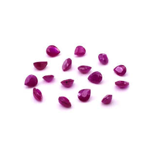 Pérolles de rubis naturelles africaines non traitées de haute qualité, calibrées, 3x4mm et 4x5mm, facettées, taille diamant, pierres précieuses en vrac, couleur rouge - Product Image 2