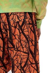 Short décontracté 100% coton personnalisé pour hommes poche cargo latérale avec logo imprimé bouffante 3D fermeture à cordon taille haute respirant - Product Image 3