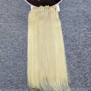 Cabello Humano Vietnamita Virgen al por Mayor, Doble Trama, de un Solo Donante, Alta Calidad, Tejido Natural Liso, Color Rubio para Peluca de Encaje - Product Image 3