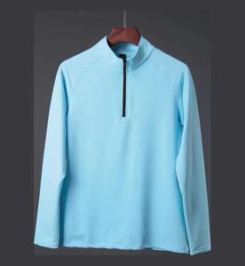 Top de gimnasio de manga larga con cremallera de 1/4 cuartos para hombre, ropa deportiva transpirable para correr, entrenamiento, camiseta de Fitness de talla grande con cremallera - Product Image 1