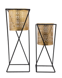 Gran oferta artesanía Metal troquelado cubo Metal maceta soporte boda decoración al aire libre decoración indio artesano hecho - Product Image 6