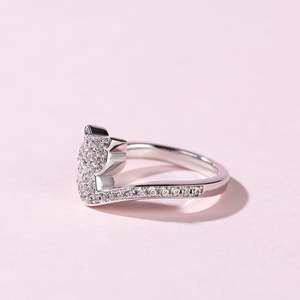 Jeulia Sterling Silver Cat <b>Ring</b> with Diamond Bezel Setting - Product Image 6
