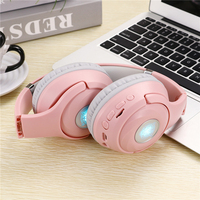 Casque sans fil KENUO pliable avec micro, version Bluetooth 5.1, personnalisable avec logo, LED intégrée