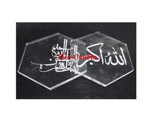 Hexagon Shape Acrylic <b>Coaster</b> For Cup <b>Glass</b> And Mug Ramadan Special Acrylic <b>Coaster</b> At Wholesale Price - Product Image 3