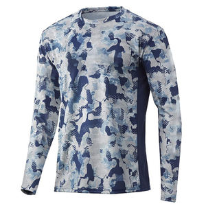 Vêtements de pêche à sublimation, UPF 50, vêtements de pêche vierges, couleur unie, manches longues pour homme, vêtements de pêche à séchage rapide - Product Image 5