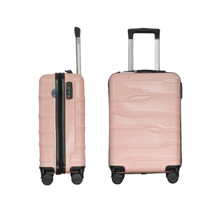 กระเป๋าเดินทางคุณภาพพรีเมี่ยมติดล้อ2105กระเป๋า ABS อุปกรณ์เสริมสีดำกระเป๋าล็อคโลโก้ได้ตามต้องการแขวนได้ตามต้องการ - Product Image 1