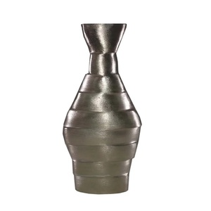 Living Room Decoration Golden plating Finishing Flower Pot Handmade Designer Metal Flower <b>Vase</b> Aluminum Decorative Flower <b>Vase</b> - Product Image 3