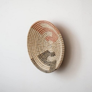 Handwoven Eco-friendly Art Deco Wall Decorative <b>Baskets</b> Nature-Themed Colored Bamboo Woven Seagrass Wall Hanging for Kids Room - Product Image 2
