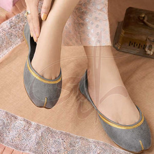 Chaussures Khussa pour femmes de haute qualité, antidérapantes, semelle en cuir, doublure en velours - Fabrication professionnelle, personnalisable, étiquette privée, vente en gros - Product Image 5